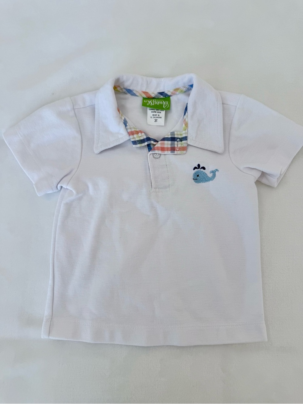 NWOT Toddler Classic Whimsy White Polo Shirt with Whale (size 3T)